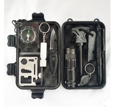 Survival Gear Kit with First Aid Supplies